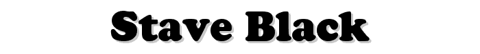 Stave Black font